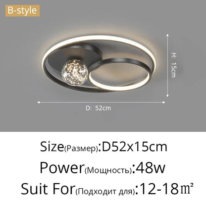 Lámpara de techo DecorBites™ Gypsophila: Lámpara moderna para el hogar, la sala de estar o el dormitorio.