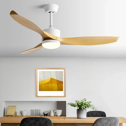 مروحة سقف DecorBites™ مقاس 52 بوصة سوداء مزودة بجهاز تحكم عن بعد لغرفة المعيشة والمطعم والمنزل