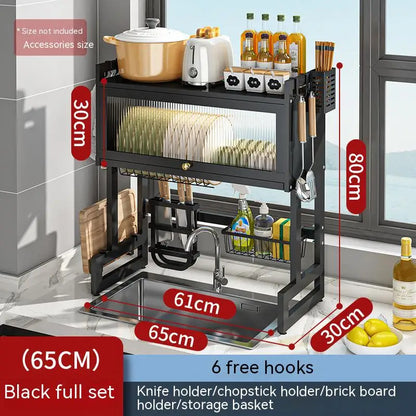 DecorBites™ Kitchen Cabinet Organizer Shelf for Sink Seasoning Tableware Storage