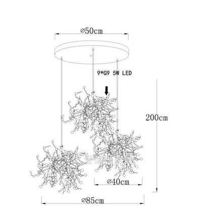 DecorBites™ LED Chandelier: Modern Simplicity for Living, Dining Room, Kitchen, Bedroom - Home Decor Light Fixture