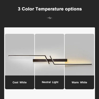 ديكوربايتس™ مصابيح حائط LED باللون الأسود الذهبي: شمعدان حائط عصري لخلفية التلفزيون، غرفة النوم، السلالم