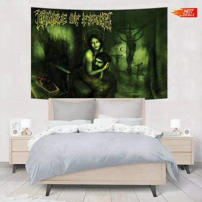 Decobites Gothic Rock Band Tapestry for Bar or Basement Wall Decor