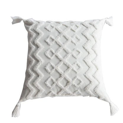 DecorBites™ Candy Boho Tufted Round Lumbar Pillow Cover Set