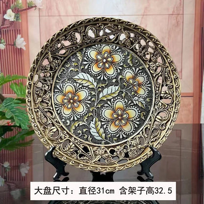 DecorBites™ Resin Vase Dried Flowers Arrangement for Living Room Decor