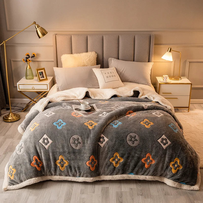 Manta de lana polar de doble cara DecorBites™