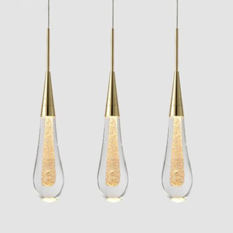 Decorbites™ Lámpara Colgante de Cristal Dorado: Lámpara de Barra LED de Lujo Europeo