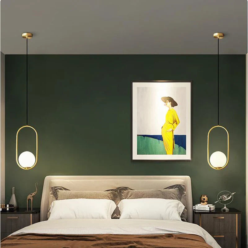 DecorBites™ Glass Ball Pendant Lights for Kitchen Dining Bedroom Decor