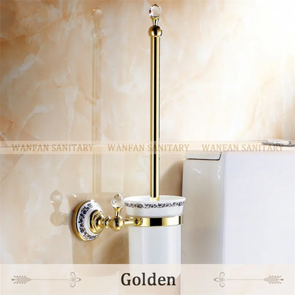 Juego de accesorios de baño DecorBites™ Crystal Brass Gold