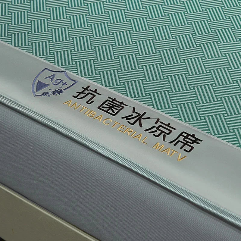 DecorBites™ Antibacterial Ice Silky Soft Fitted Sheet Set, Striped Geometric Pattern, Breathable Mattress Cover