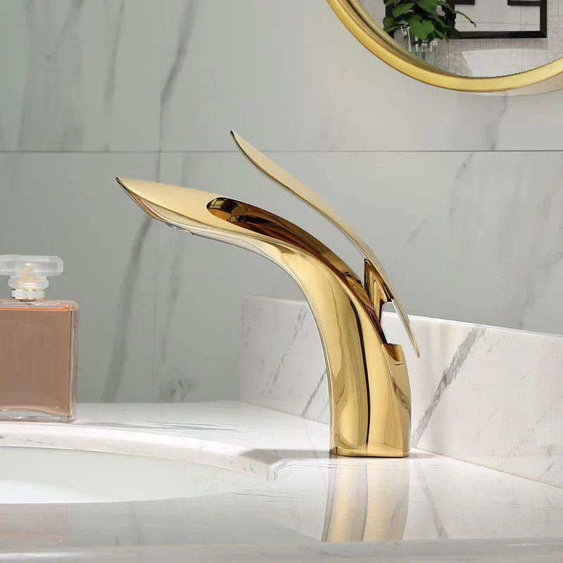 DecorBites™ Brass Basin Faucet: Hot & Cold Water Mixer for Bathroom Vanity Sink