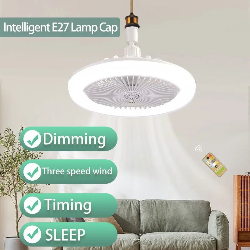DecorBites™ Ceiling Fan Light with Remote Control, Silent Operation for Bedroom, Living Room