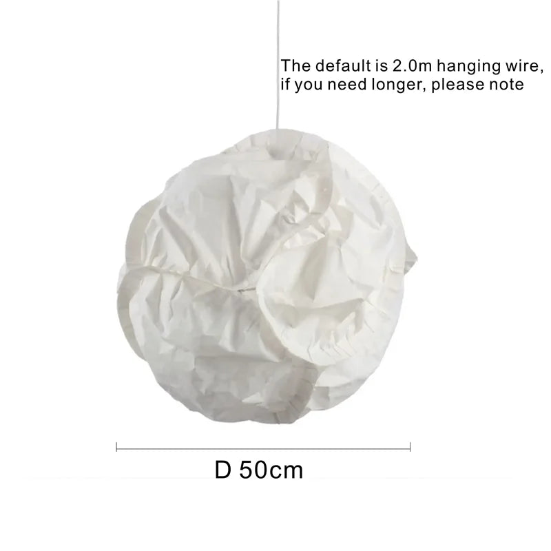 DecorBites™ Cloud White Pendant Light: Rice Paper Ball Lampshade for Kitchen Island, Restaurant & Kids Room