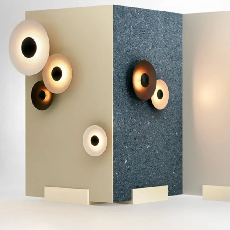 مصباح حائط دائري من DecorBites™ Ginger: مصباح علوي بتصميم نورديك لغرفة النوم أو المكتب أو الممر