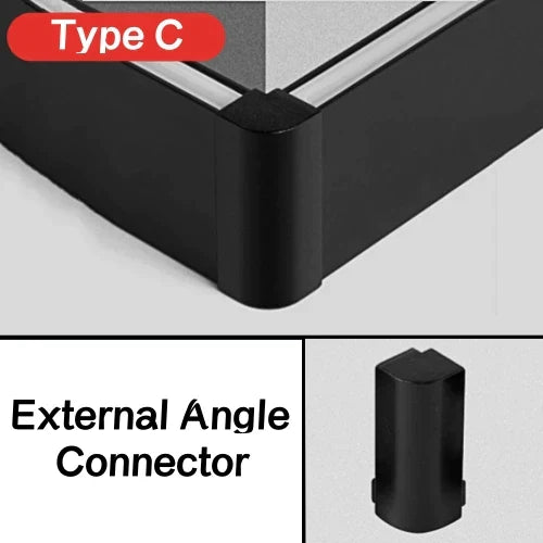 DecorBites™ LED Skirting Profile: Hidden Corner Recessed Aluminum Baseboard Light Strip