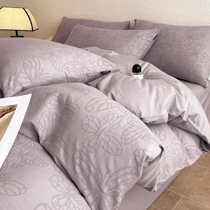 طقم سرير DecorBites™ قطني بثلاث طبقات، مكون من 3 قطع - ناعم، قابل للتهوية، ومريح