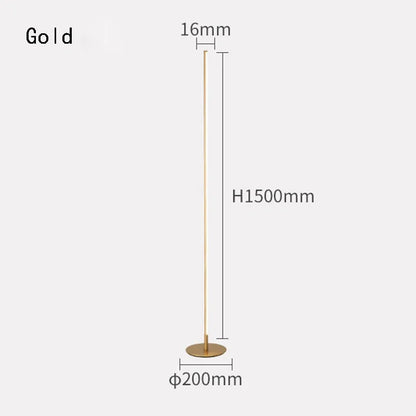 DecorBites™ Gold LED Floor Lamp Minimalist Modern Design for Living Room & Bedroom