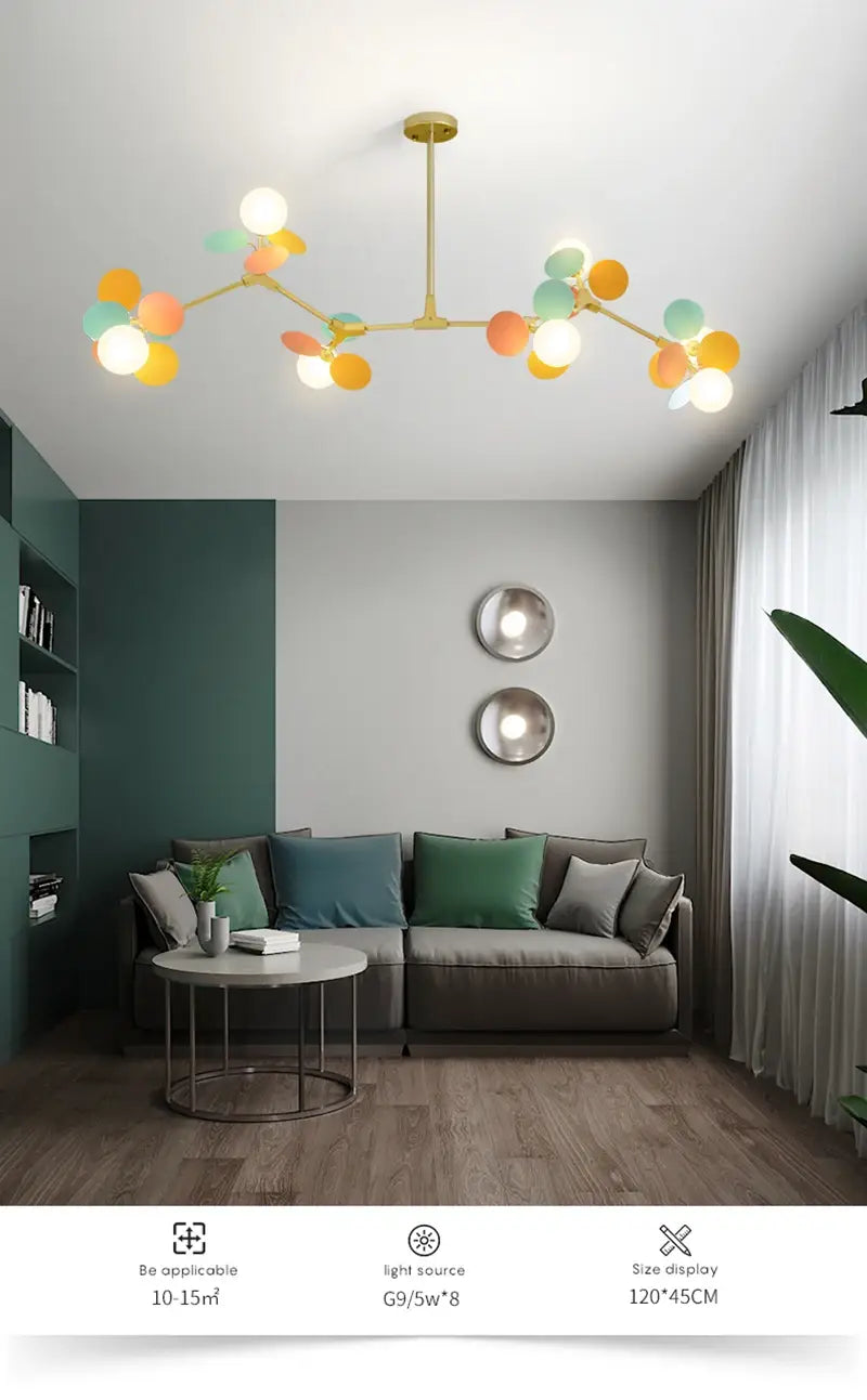 Decorbites™ Bunter LED-Zweiglampen-Kronleuchter für Schlafzimmer-Wohnzimmer