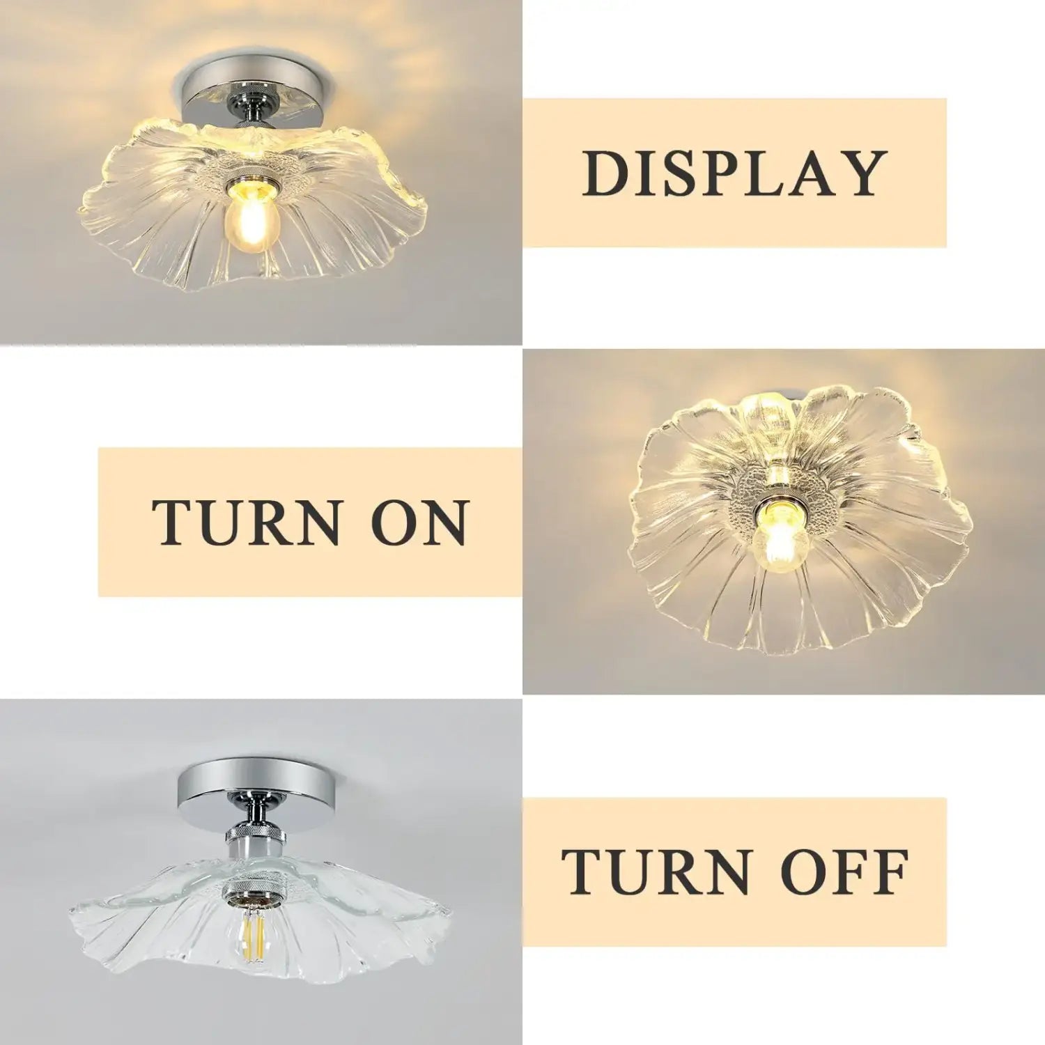 Decorbites™ Moderner Blumen-Kronleuchter - Vintage-Glas-Schirm
