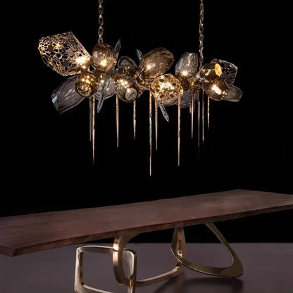 DecorBites™ Crystal Duplex Chandelier - Modern Designer Living Room Lighting