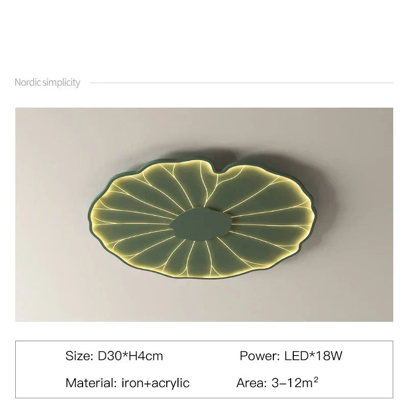 DecorBites™ Lotus Leaf Design LED Ceiling Lamp: Smart Chandelier Light for Home Décor