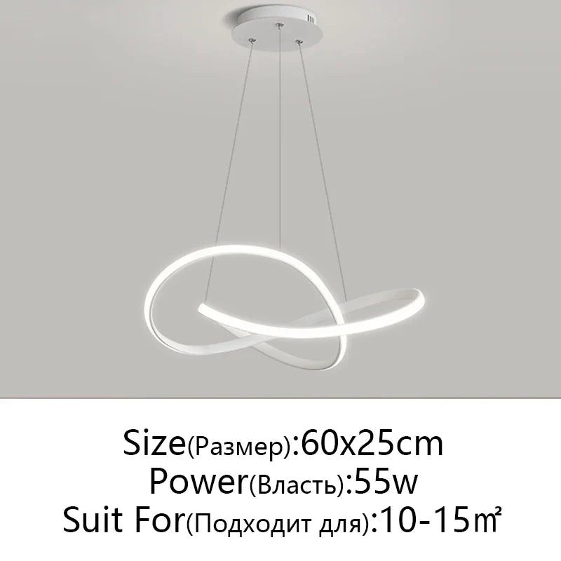 DecorBites™ LED Chandelier Light: Modern Aluminum Acrylic Pendant for Dining Room & Restaurant