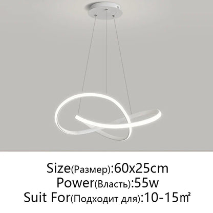 DecorBites™ LED Chandelier Light: Modern Aluminum Acrylic Pendant for Dining Room & Restaurant