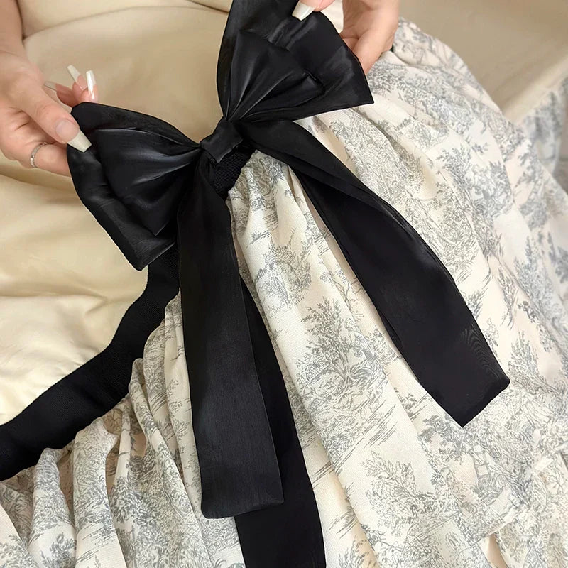 DecorBites™ Lace Ruffles Bow Princess Bedding Set: Egyptian Cotton Duvet Cover, Bedskirt, Bedspread, Pillowcases