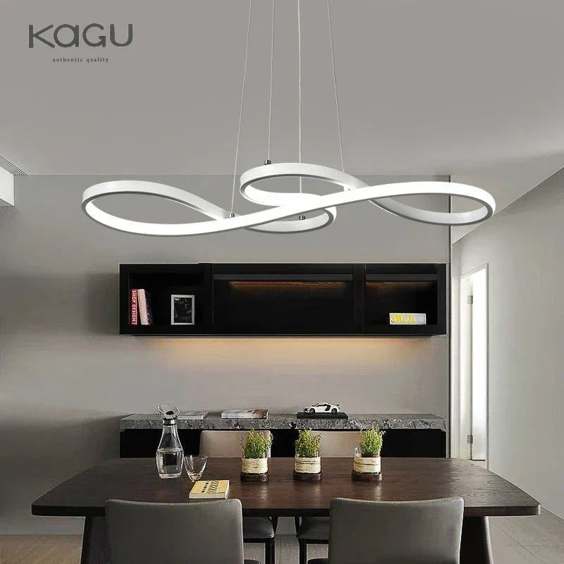 DecorBites™ Circle LED Chandelier: Nordic Minimalist Design for Living, Bedroom, Dining Room