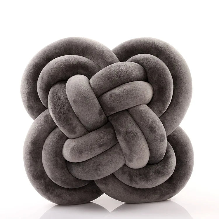 DecorBites™ Knot Pillow Ball Xmas Decorative Throw Pillow with Soft Plush