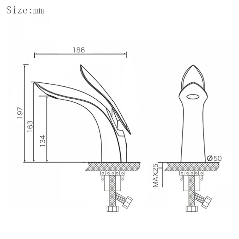 DecorBites™ Brass Washbasin Faucet: Nordic Style, Light Luxury, Simple Creative Design