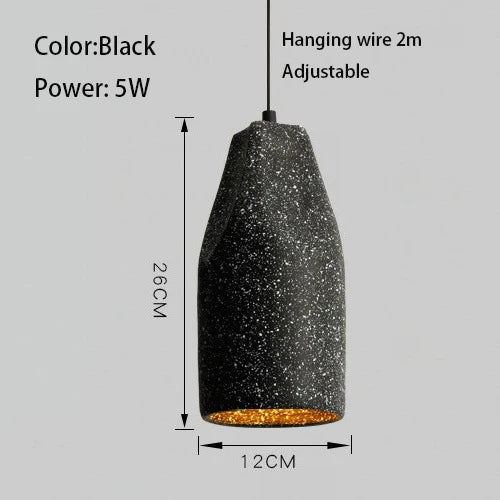 DecorBites™ Industrial Style Pendant Chandelier, Grey/Black E27 Lamp for Bedroom, Coffee Shop, Bar
