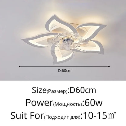 DecorBites™ Dimmable Ceiling Fan Lights with Remote Control for Living Children's Bedroom Dining Room