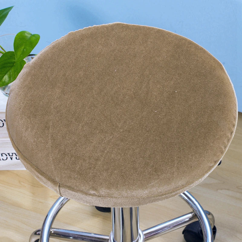 Decobites Fleece Stool Cover: Elastic, Removable, Stretch Seat Protector