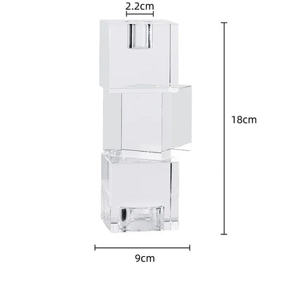 حامل شموع كريستالي هندسي من ديكوربايتس™ - لمسة جمالية لديكور المنزل