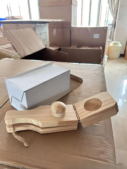 DecorBites™ Machacador de plátanos y máquina para hacer albóndigas 2 en 1 de madera para tostones