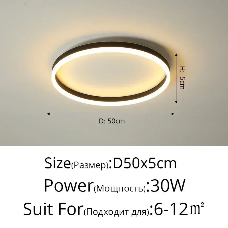 DecorBites™ Circular LED Ceiling Lights for Home Decor and Indoor Lighting