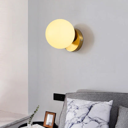 DecorBites™ Glass Ball Wall Lamp: Modern Nordic Design for Bedroom, Living Room, Study & Aisle