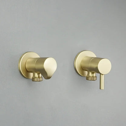 DecorBites™ Brass Triangle Valve Black Hot Cold Water Angle Faucet