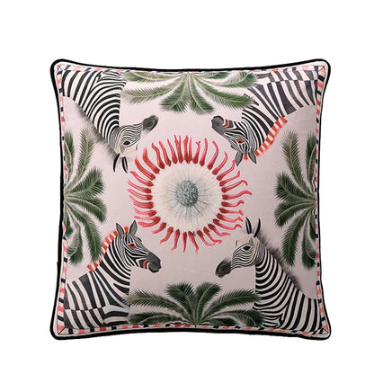 DecorBites™ Circus Horse Print Velvet Cushion Cover in Various Sizes