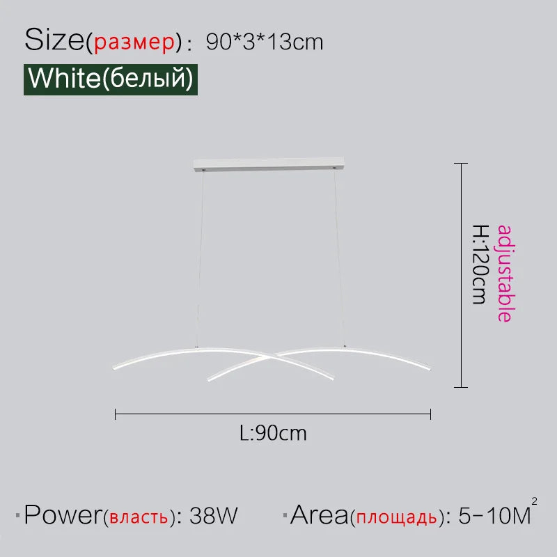 DecorBites™ LED Chandelier: Modern, Creative, Minimalist Lighting for Dining Room, Living Room & Bar Counter