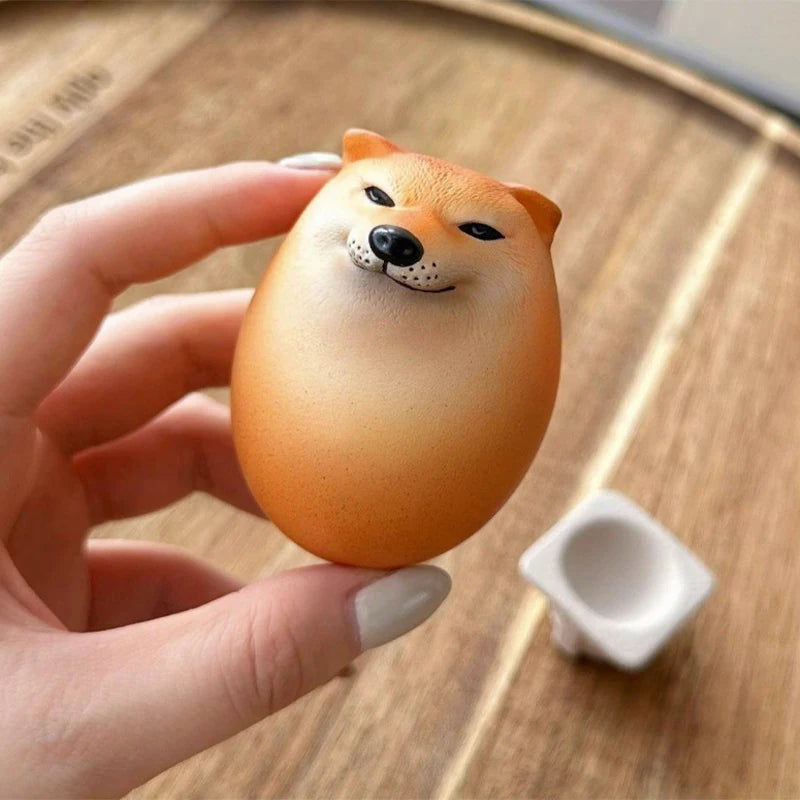 Shiba Inu PVC Egg Desk Decor