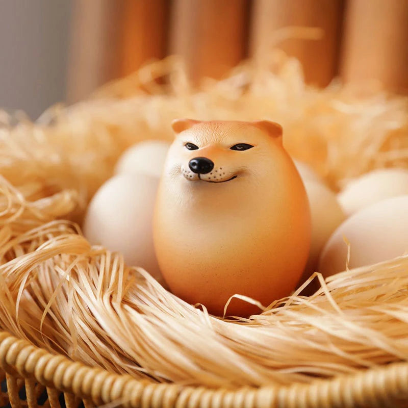 Shiba Inu PVC Egg Desk Decor