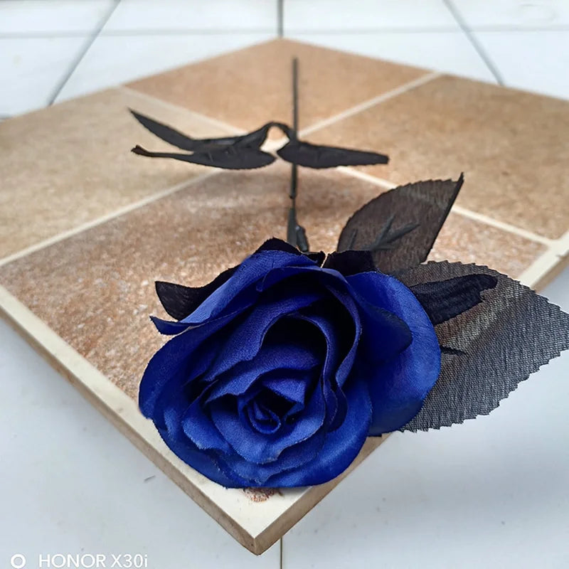 Silk Black Rose Flower Bouquet