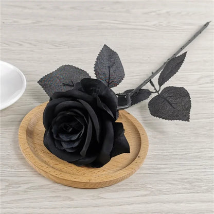 Silk Black Rose Flower Bouquet