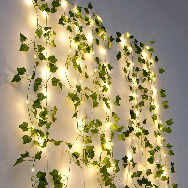 Silk Ivy Vine with LED Lights