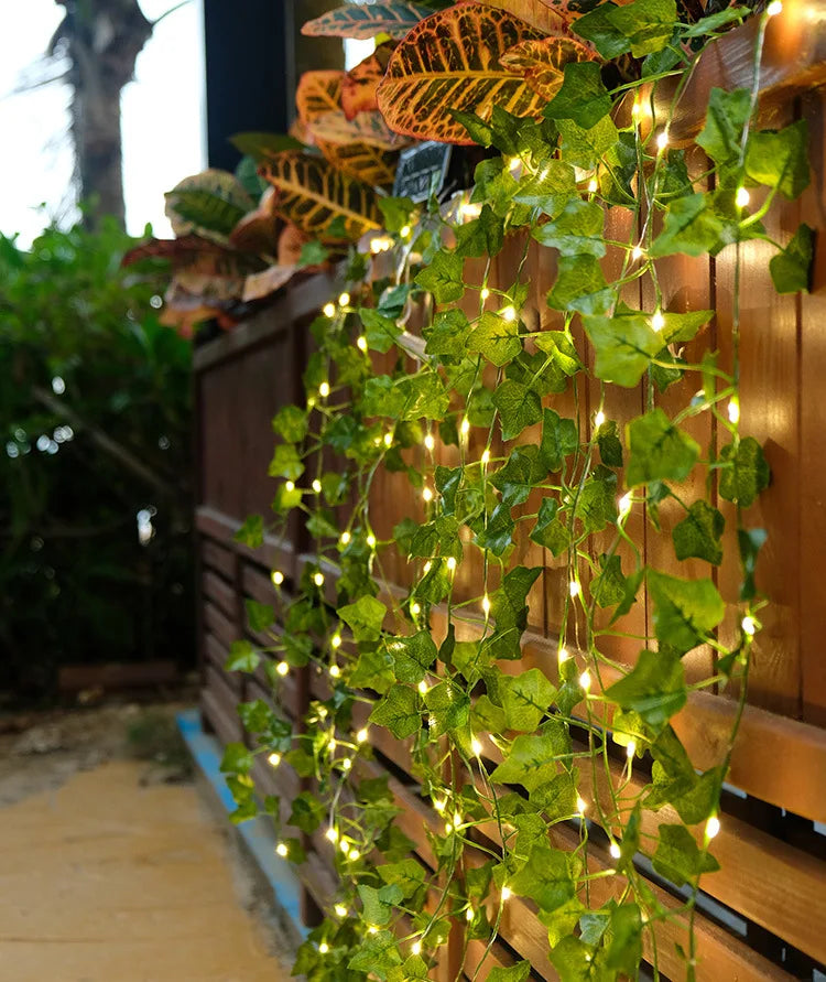 Silk Ivy Vine with LED Lights