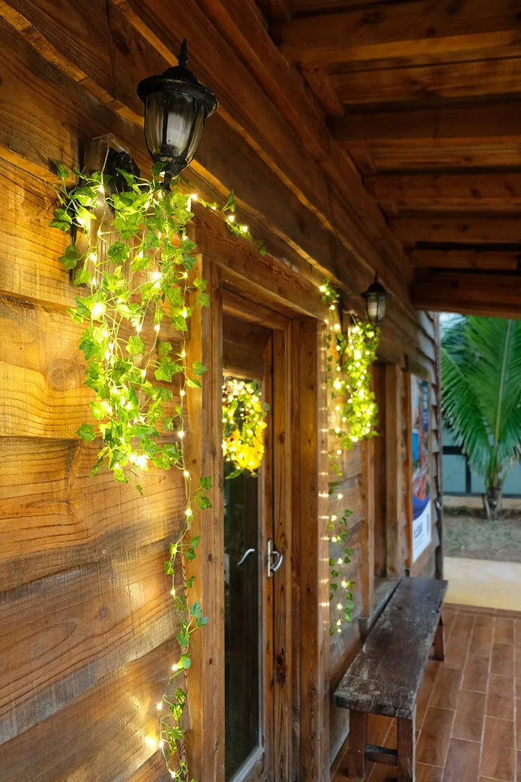 Silk Ivy Vine with LED Lights