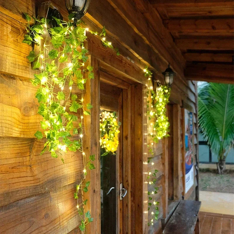 Silk Ivy Vine with LED Lights