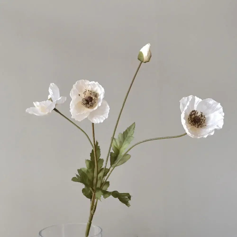 Silk Poppy Flowers for Decor