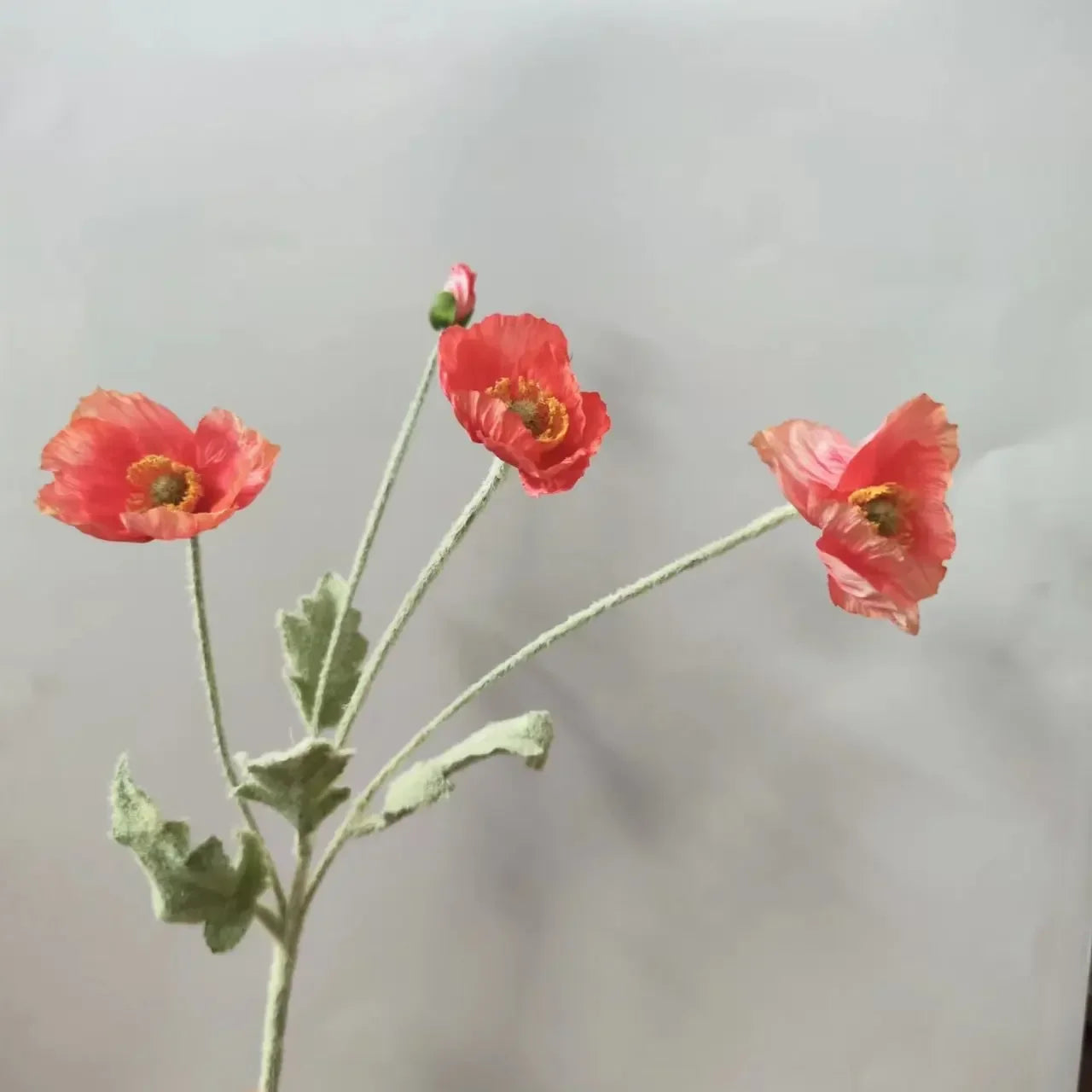 Silk Poppy Flowers for Decor